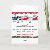 Carte de Noël d'amoureux des chats (Dos)