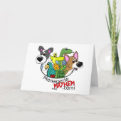 Carte de Noël Dandie Dinmont Terrier Reindeer (Dos)