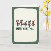 Carte de Noël d'âne joyeux (Fleur jaune)