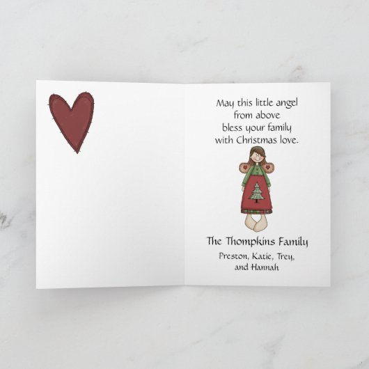 Carte de Noël d'ange par SRF (Intérieur)