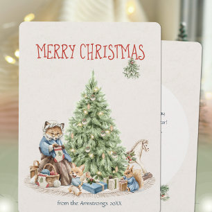 Carte de Noël d'animal Nostalgique