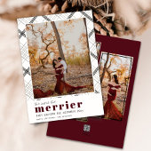 Carte de Noël d'annonce de bébé Plus on est de fou