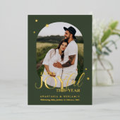 Carte de Noël d'annonce de grossesse Extra Joyeuse (Debout devant)