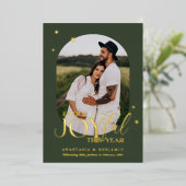 Carte de Noël d'annonce de grossesse Extra Joyful (Debout devant)