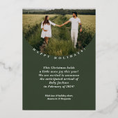 Carte de Noël d'annonce de grossesse Extra Joyful (Verso)