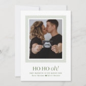 Carte de Noël d'annonce de grossesse Ho Ho Oh (Devant)