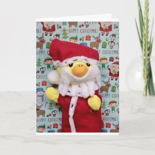 Carte de Noël Danny Duck Santa (Devant)