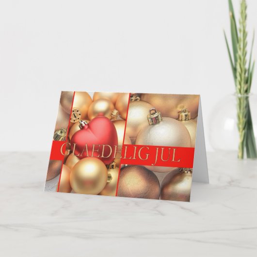 Carte de Noël danoise - Glæ delig jul (Devant)