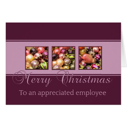 Carte de Noël d'appréciation des employés (Devant horizontal)