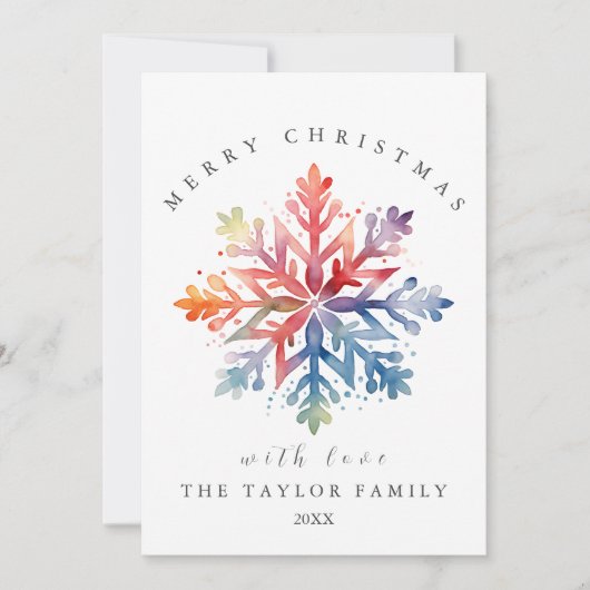 Carte de Noël d'aquarelle (Devant)