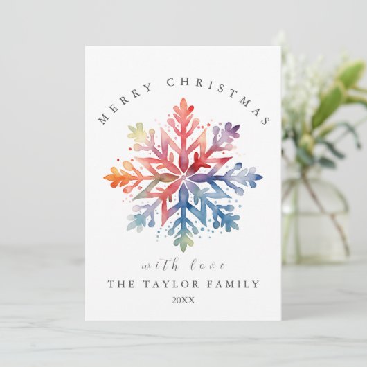 Carte de Noël d'aquarelle (Debout devant)