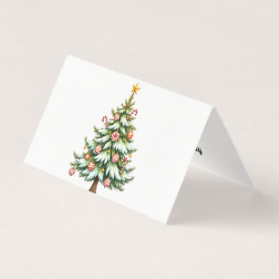 Carte de Noël d'arbre de menthe poivrée personnali