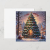 Carte de Noël d'arbre de Noël avec porte télécharg (Devant / Derrière)