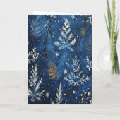Carte de Noël d'arbre de Noël Bleu Blanc (Dos)