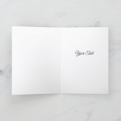 Carte de Noël d'arbre de Noël Bleu Blanc (Intérieur)