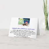 Carte de Noël d'arbre de Noël de teckel (Dos)