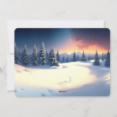 Carte de Noël d'arbre de Noël de train rouge (Dos)