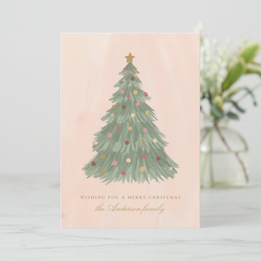 Carte de Noël d'arbre de Noël moderne (Debout devant)