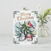 Carte de Noël d'arbre forestier (Debout devant)