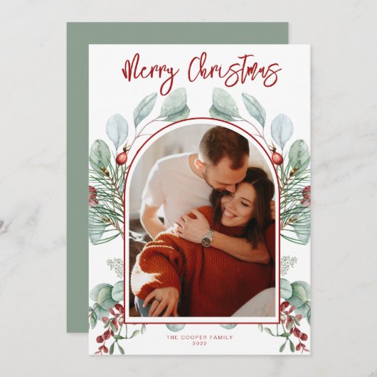 Carte de Noël d'architecture moderne (Devant / Derrière)