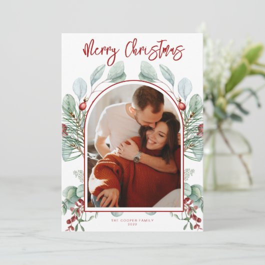 Carte de Noël d'architecture moderne (Debout devant)