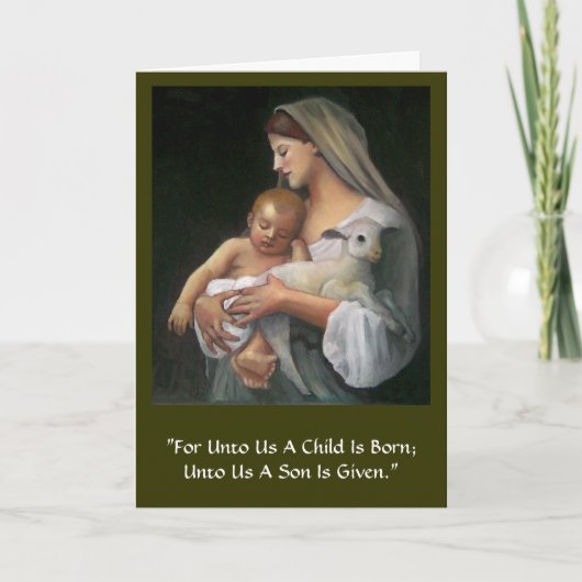 CARTE DE NOËL D'ART CLASSIQUE : MADONNA ET ENFANT (Devant)