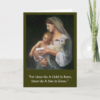 CARTE DE NOËL D'ART CLASSIQUE : MADONNA ET ENFANT