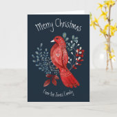 Carte de Noël d'art populaire Joyeux Noël (Fleur jaune)