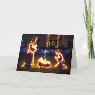 Carte de Noël de 9:6 d'Isaïe de scène de Manger de