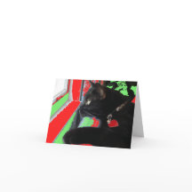 Carte de Noël de attente de Père Noël