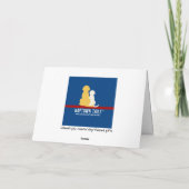 Carte de Noël de baleines faisant du surf avec un  (Dos)