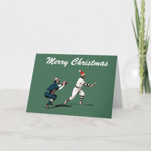 carte de noël de baseball