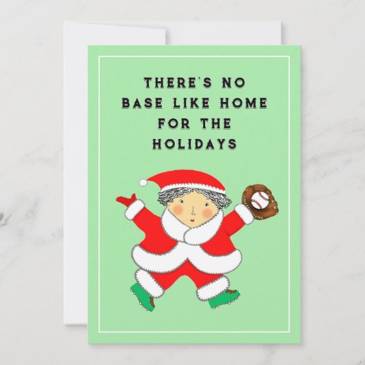 Carte de Noël de baseball (Devant)