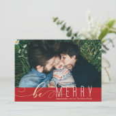 Carte de Noël de Be Merry Faux Foil (Debout devant)