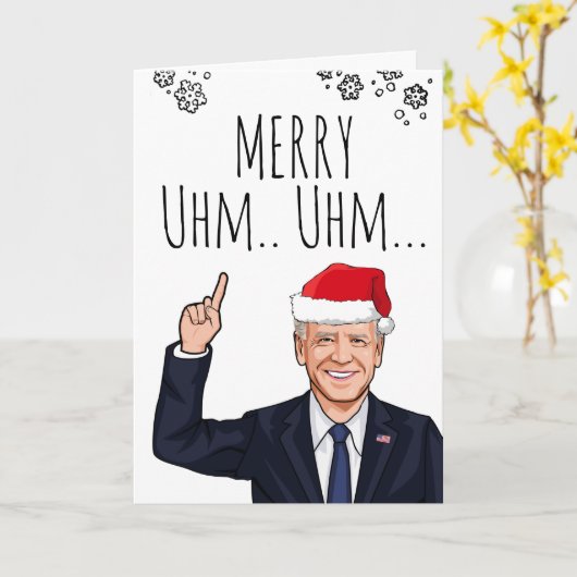Carte de Noël de Biden : Joyeux Euh Euh...La Chose (Fleur jaune)