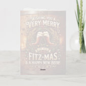 Carte de Noël de bière Fitz-mas (Dos)