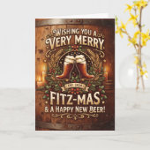 Carte de Noël de bière Fitz-mas (Fleur jaune)