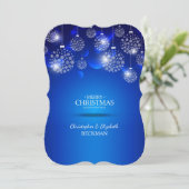 Carte de Noël de bleu royal (Debout devant)