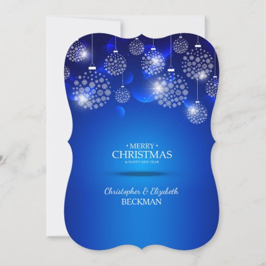 Carte de Noël de bleu royal (Devant)