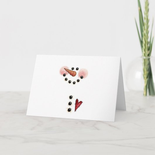 Carte de Noël de bonhomme de neige (Devant)