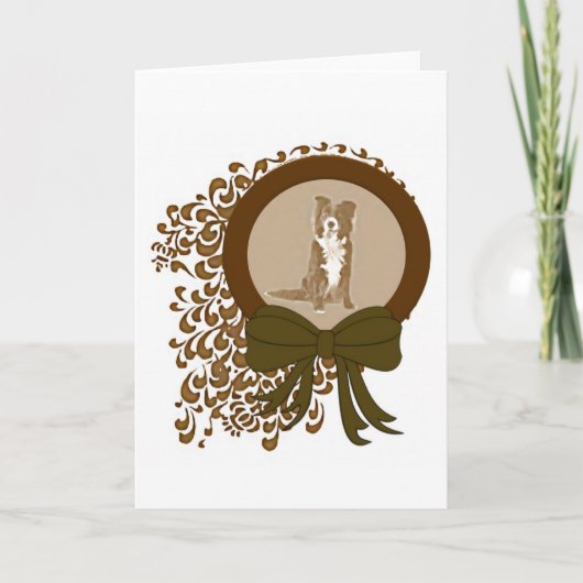 Carte de Noël de border collie (Devant)