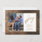 Carte de Noël de cadre de bois (Devant)