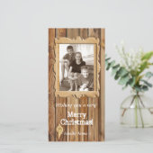 Carte de Noël de cadre en bois (Debout devant)