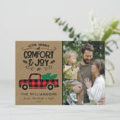 Carte de Noël de Camion à Buffalo Rouge (Debout devant)