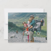 Carte de Noël de camping aventure Camper Rouge Rét (Dos)