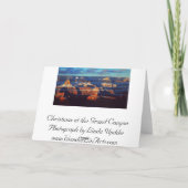 Carte de Noël de canyon grand (Dos)