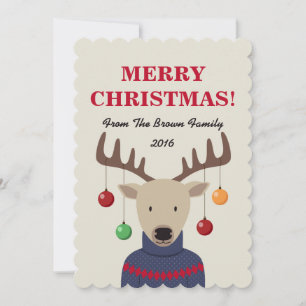 Carte de Noël de cerfs