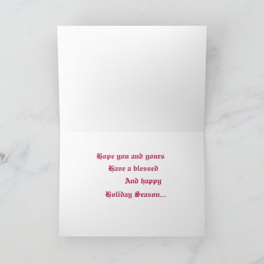 Carte de Noël de cerfs communs (Intérieur)