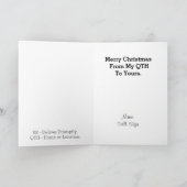 Carte de Noël de Chambre de radio-amateur avec la (Intérieur)