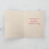 Carte de Noël de chant Père Noël (Intérieur)